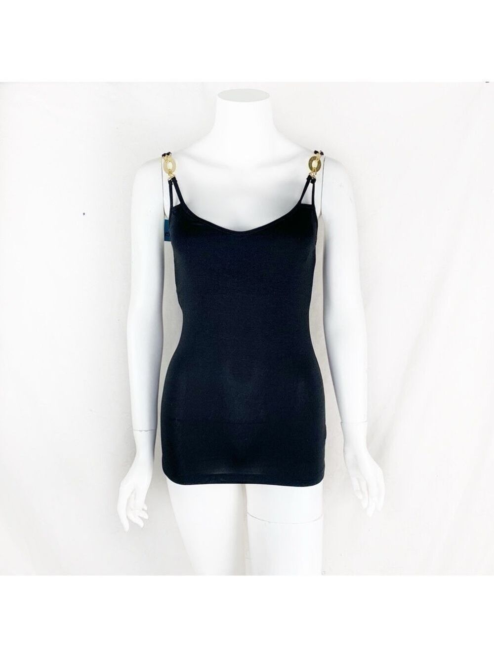 New Marisa Kenson MKC Dual-Strap Gold Charms Tank